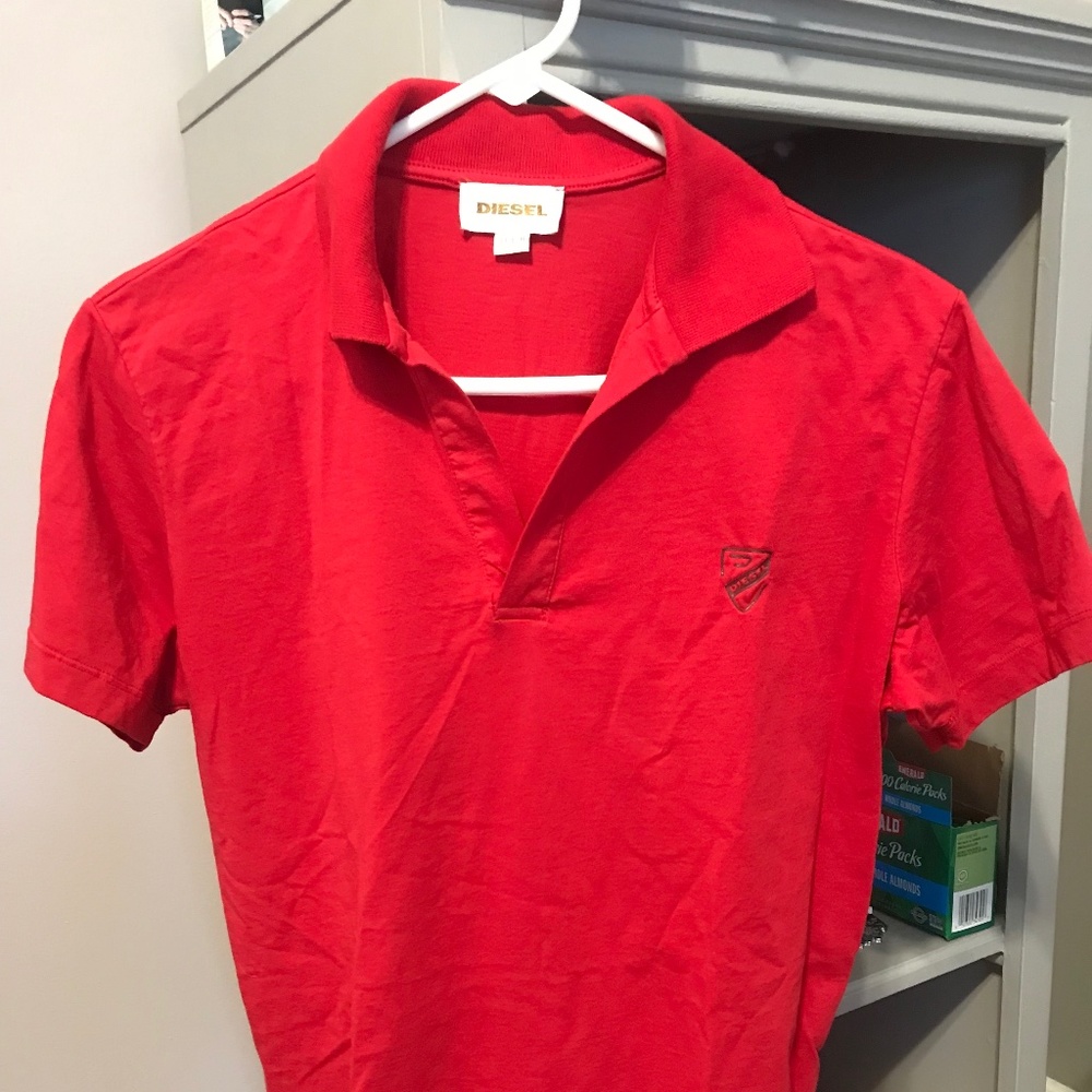Mens used Diesel V-Neck Polo size medium